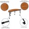 Flash Furniture Oval 47.5 W, 76 L, 25 H, Chrome, Laminate, Particleboard, Steel, Wood Grain XU-GRP-A3048CON-48-OAK-T-P-CAS-GG - alternate 8